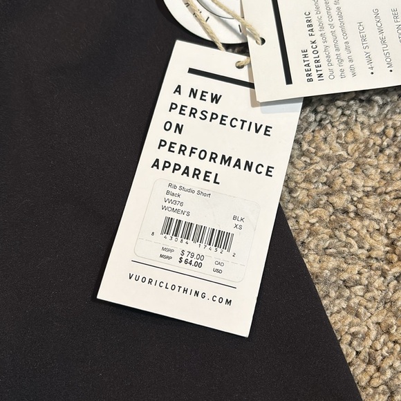 Vuori Rib Studio Short size XS NWT - Picture 3 of 4